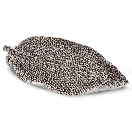 DEKORAČNÍ PODNOS MOLI 29X16X3 CM STŘÍBRNÁ