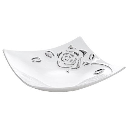 DEKORAČNÍ KERAMICKÁ MISKA FLORESA (01) 28X28X9 CM BÍLÁ