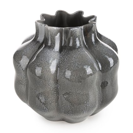 KERAMICKÁ VÁZA NIKO (02) 35X35X30 CM ŠEDÁ