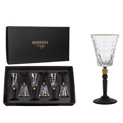 bohemia prestige conte black kieliszek do wina 6x
