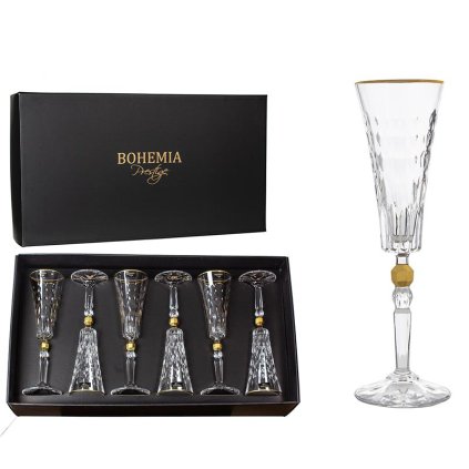 bohemia prestige conte gold kieliszek szampan 6szt