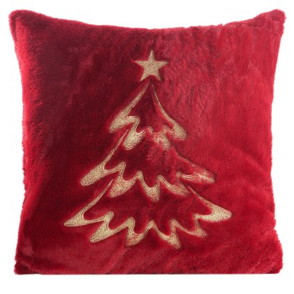 CHLUPATÝ VÁNOČNÍ DEKORAČNÍ POVLAK NA POLŠTÁŘ SNOW1 45X45 CM VZOROVANÁ