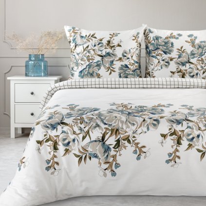 SATÉNOVÉ POVLEČENÍ SPRING40 200X220 CM, 2 KS 70X80 CM KVĚTY