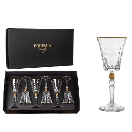 bohemia prestige conte gold kieliszek do wina 6szt