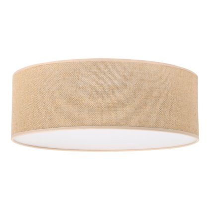 lampa sufitowa plafon boho juta naturalny jutowy abazur 40cm okragly do sypialni salonu przedpokoju