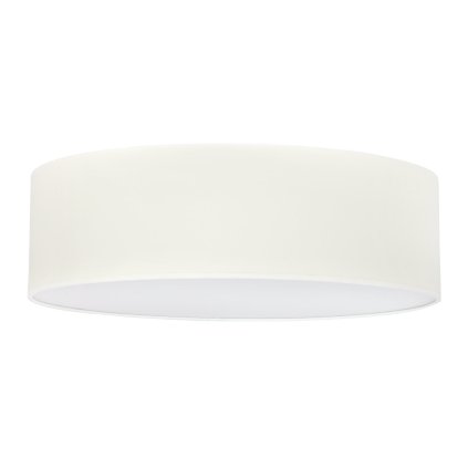 lampa sufitowa kremowy plafon gaja duzy okragly abazur na trzy zarowki do salonu przedpokoju