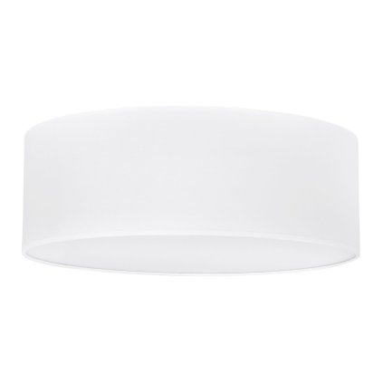 lampa sufitowa biala plafon gaja duzy abazur z bawelny klasyczny do salonu sypialni pokoju 40cm