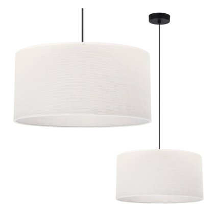 lampa wiszaca sufitowa juta bialy abazur boho tkanina jutowa nowoczesny pojedynczy 35cm e27