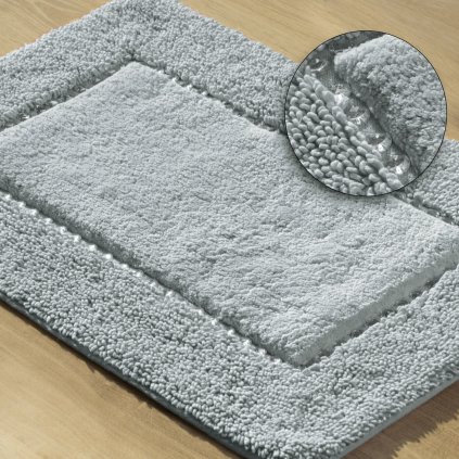 PŘEDLOŽKA DO KOUPELNY CHIC 50X70 CM STŘÍBRNÁ