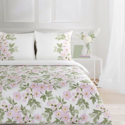 SATÉNOVÉ POVLEČENÍ NIKA44 140X200 CM, 1 KS 70X80 CM KVĚTY