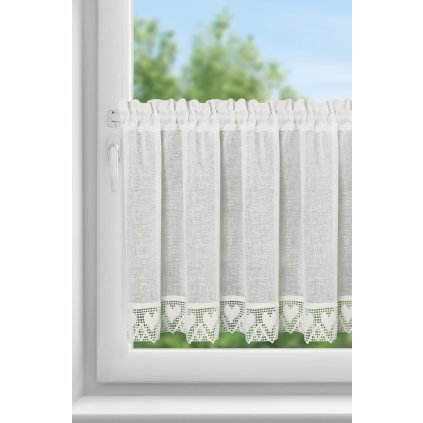 KRÁTKÁ ZÁCLONA NA PÁSCE DORIS 150X60 CM KRÉMOVÁ