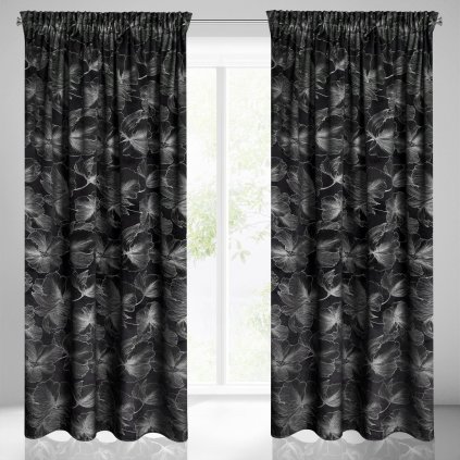 ZATEMŇOVACÍ ZÁVĚS NA PÁSCE STELLA 140X300 CM KVĚTY