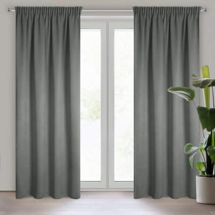 ZATEMŇOVACÍ ZÁVĚS NA PÁSCE CARLO 130X300 CM TMAVĚSIVA