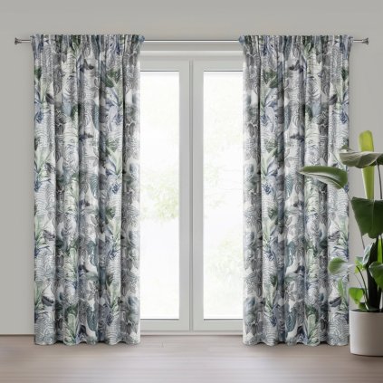 ZATEMŇOVACÍ ZÁVĚS NA PÁSCE DAVOS2 140X270 CM LISTY