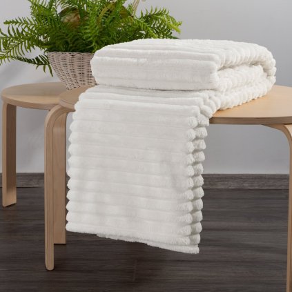 DEKA Z MIKROFLANELU SOFT 170X210 CM BÍLÁ