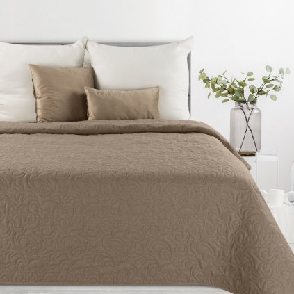 PŘEHOZ NA POSTEL LEN 220X240 CM BÉŽOVÝ