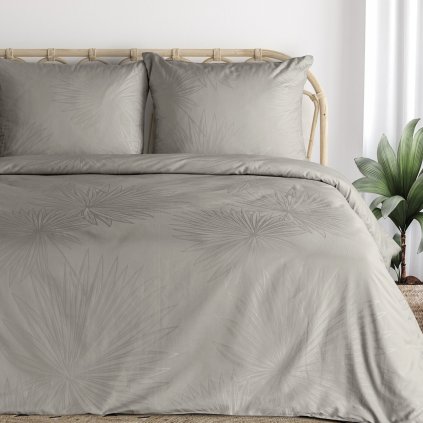 ŽAKÁROVÉ POVLEČENÍ NIKOL 200X220 CM, 2 KS 70X80 CM ŠEDOBÉŽOVÁ