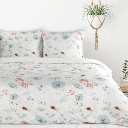 POVLEČENÍ Z MIKROVLÁKNA INES 140X200 CM, 1KS 70X80 CM KVĚTY