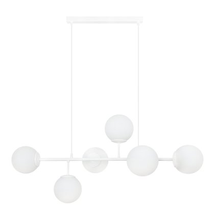 lampa sufitowa wiszaca siena biala zyrandol molekularny ze szklanymi kloszami nowoczesny