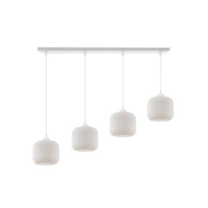 lampa wiszaca typu pajak riffle sufitowa bialy klosz walec 15cm o ryflowanej strukturze