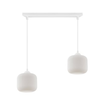 lampa wiszaca riffle sufitowa biale klosze walce o ryflowanej strukturze styl glamour gwint e27