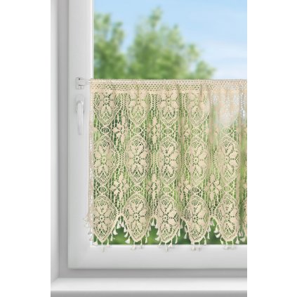 KRÁTKÁ ZÁCLONA NA PÁSCE MOLY 150X60 CM SVĚTLEBÉŽOVÁ