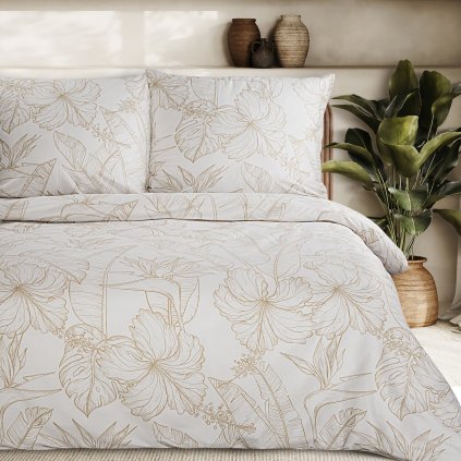 SATÉNOVÉ POVLEČENÍ SPRING50 140X200 CM, 1 KS 70X80 CM KVĚTY