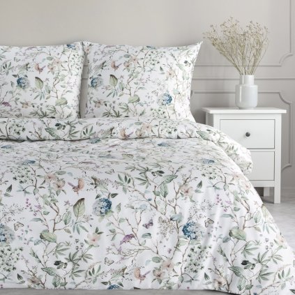 SATÉNOVÉ POVLEČENÍ SPRING56 140X200 CM, 1 KS 70X80 CM KVĚTY