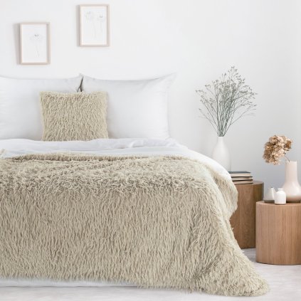 CHLUPATÁ DEKA ADORE 130 X170 CM BÉŽOVÁ