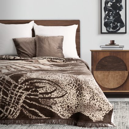 BAVLNĚNÁ DEKA EVA MINGE AKRYL 1 220X240 CM VZOROVANÁ