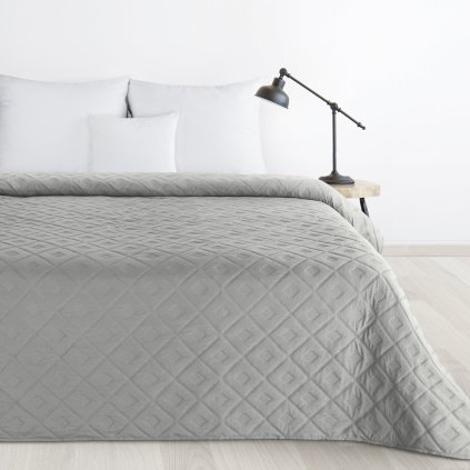 PŘEHOZ NA POSTEL ALARA6 200X220 CM STŘÍBRNÁ