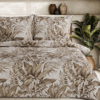 SATÉNOVÉ POVLEČENÍ SPRING46 160X200 CM, 2 KS 70X80 CM LISTY