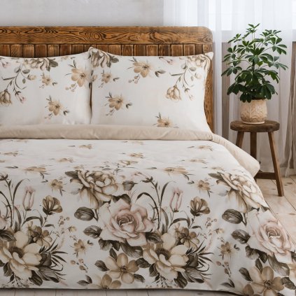 SATÉNOVÉ POVLEČENÍ SPRING41 140X200 CM, 1 KS 70X80 CM KVĚTY