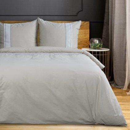 RENFORCÉ POVLEČENÍ REINA39 200X220 CM, 2 KS 70X80 CM ŠEDÉ