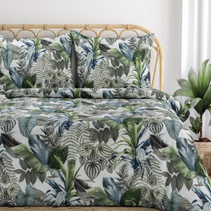 BAVLNĚNÉ POVLEČENÍ DAVOS 140X200 CM 1 KS 70X80 CM LISTY