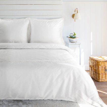 SATÉNOVÉ POVLEČENÍ RETRO6 160X200 CM, 2KS 70X80 CM BÍLÉ