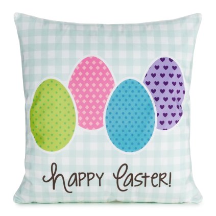 VELIKONOČNÍ DEKORAČNÍ POVLAK NA POLŠTÁŘ EASTER1 45X45 CM VZOROVANÁ