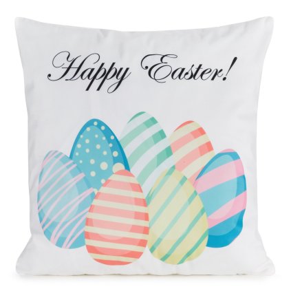 VELIKONOČNÍ DEKORAČNÍ POVLAK NA POLŠTÁŘ EASTER3 45X45 CM VZOROVANÁ