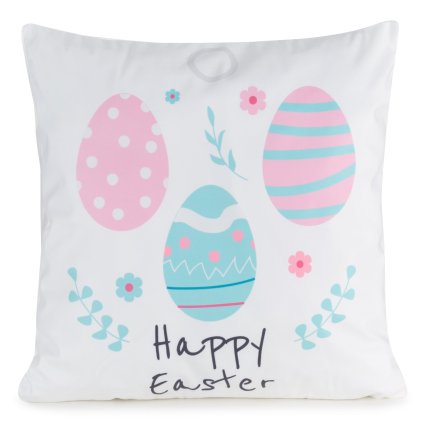 VELIKONOČNÍ DEKORAČNÍ POVLAK NA POLŠTÁŘ EASTER8 45X45 CM VZOROVANÁ