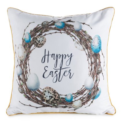 VELIKONOČNÍ DEKORAČNÍ POVLAK NA POLŠTÁŘ EASTER51 45X45 CM VZOROVANÁ