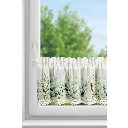 KRÁTKÁ ZÁCLONA NA PÁSCE ESTERA 150X30 CM KVĚTY