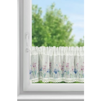KRÁTKÁ ZÁCLONA NA PÁSCE DOLOREZ 150X30 CM KVĚTY