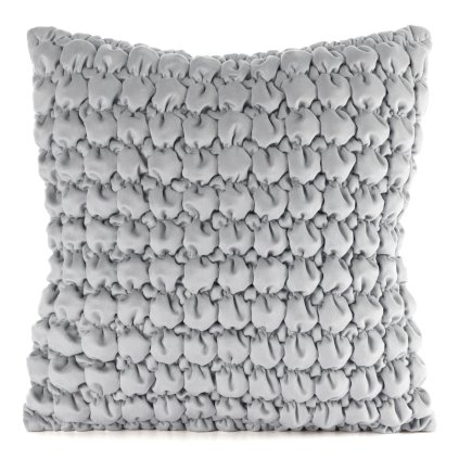DEKORAČNÍ POVLAK NA POLŠTÁŘ VELVET193 45X45 CM STŘÍBRNÁ