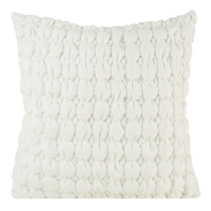 DEKORAČNÍ POVLAK NA POLŠTÁŘ VELVET193 45X45 CM BÍLÁ