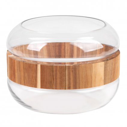 SKLENĚNÁ DEKORAČNÍ VÁZA GRACE2 (03) (FI) 25X17 CM