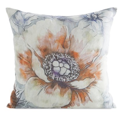 DEKORAČNÍ POVLAK NA POLŠTÁŘ LEN 44 45X45 CM KVĚTY