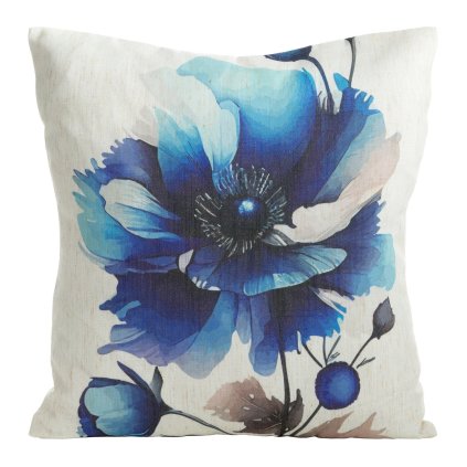 DEKORAČNÍ POVLAK NA POLŠTÁŘ LEN 51 45X45 CM KVĚTY