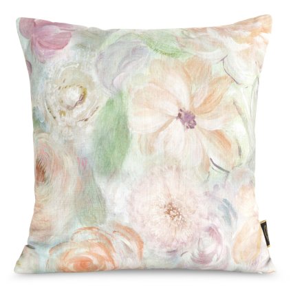 DEKORAČNÍ POVLAK NA POLŠTÁŘ LEN 50 45X45 CM KVĚTY