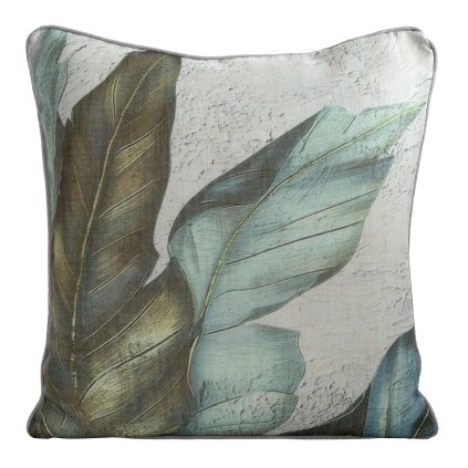 DEKORAČNÍ POVLAK NA POLŠTÁŘ LEN37 45X45 CM LISTY