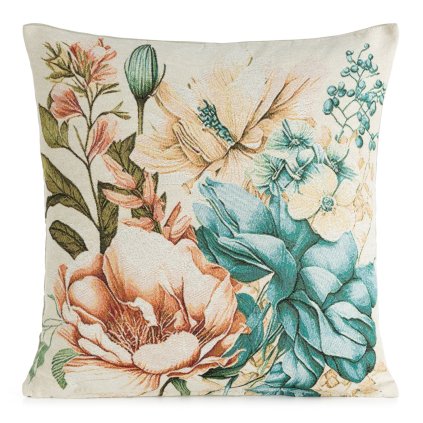 DEKORAČNÍ POVLAK NA POLŠTÁŘ GOBELIN10 45X45 CM KVĚTY